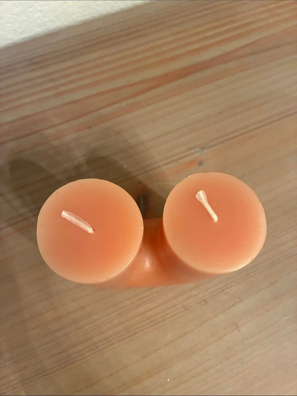 Opalhouse Coral Double-Top U-Shaped Pillar Candle